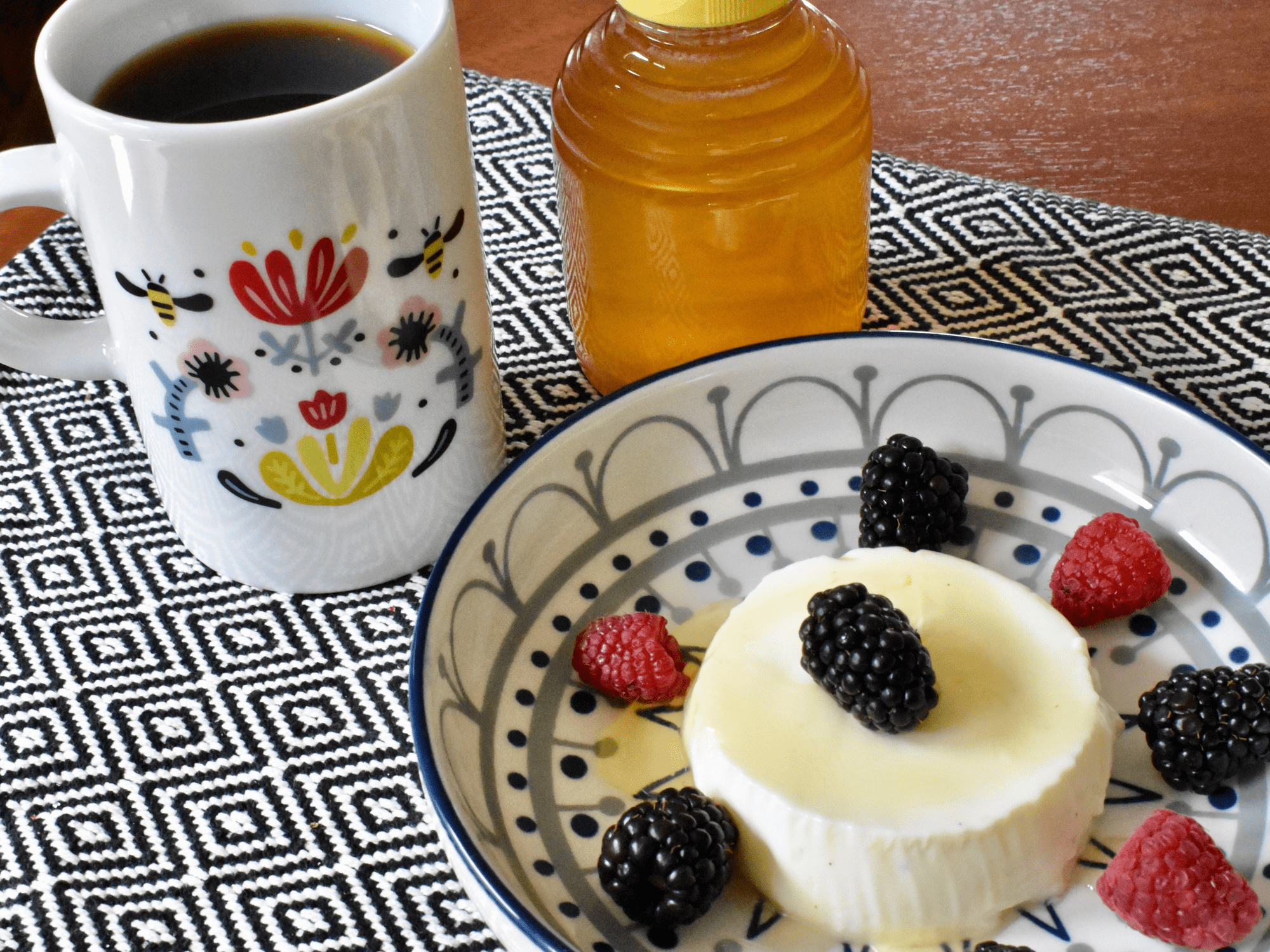 Panna Cotta with Berries and Honey - Peace Coffee