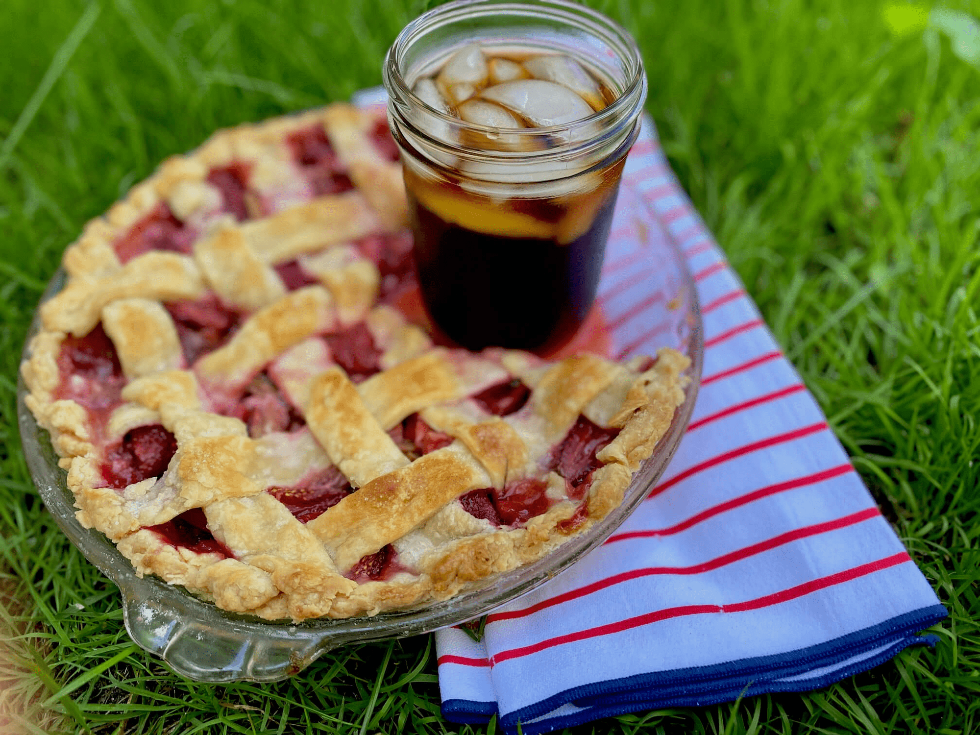 Strawberry Rhubarb Pie - Peace Coffee