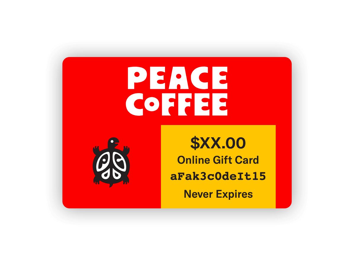 Online Gift Card - Peace Coffee